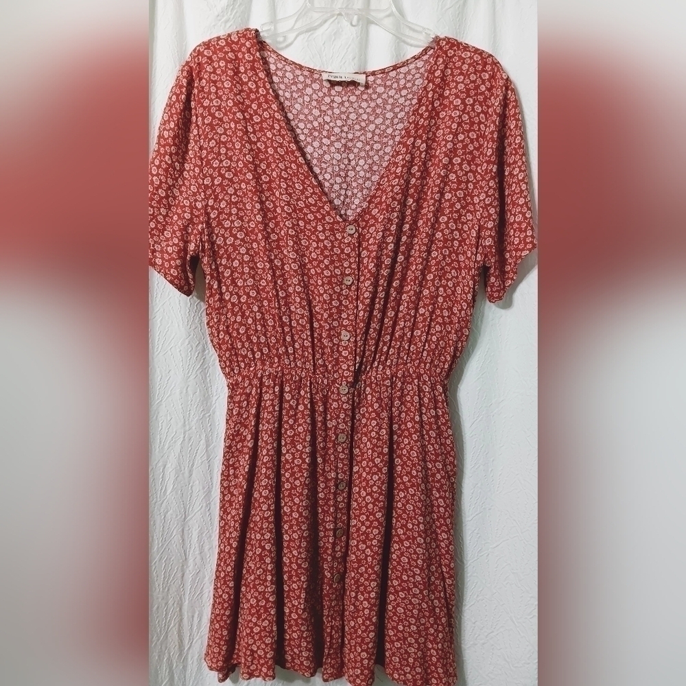 3X$25. Peach Love California Floral Dress - M